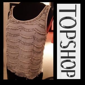 Gorgeous Pearl/Sequin Topshop Tank!